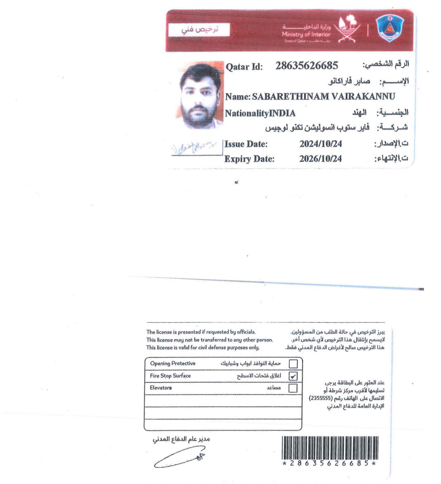 FIT QCD Certificate – ID